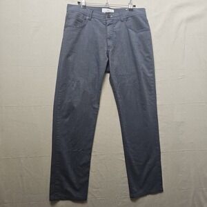 Brax Pants Men's 32x32 Cooper Fancy Regular Fit Blue 5-Pocket Cotton Chino Twill
